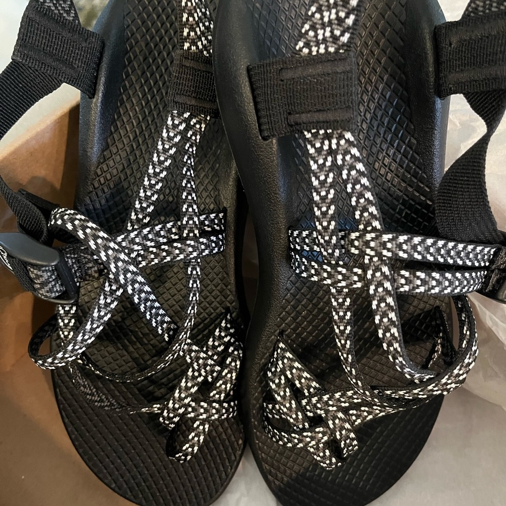 Chaco Black and White Sandals